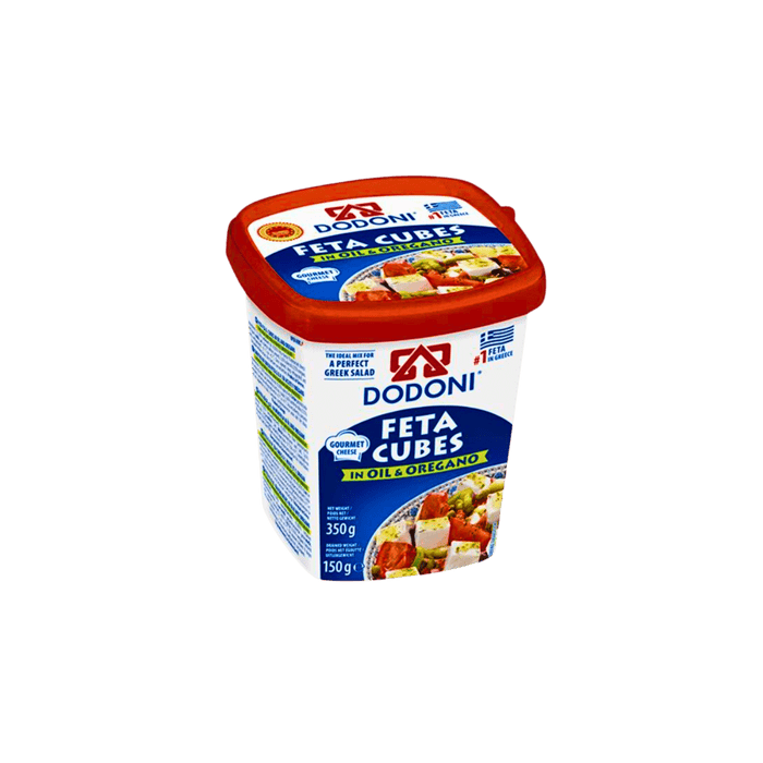 Dodoni Feta Cubes in Oil & Oregano 350g - PICKUP ONLY Cheese