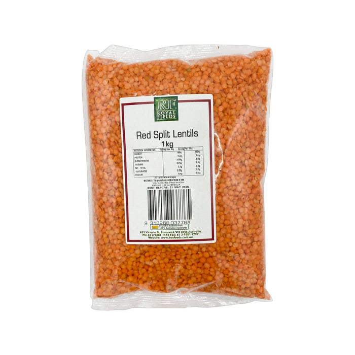 Royal Fields Lentils Red Split 1kg Legumes