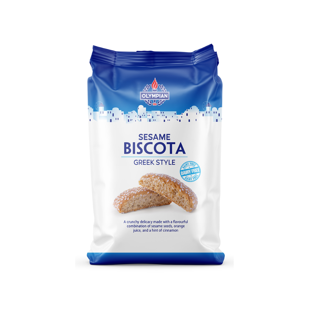 Olympian Sesame Biscota Dairy Free 250g — Basfoods