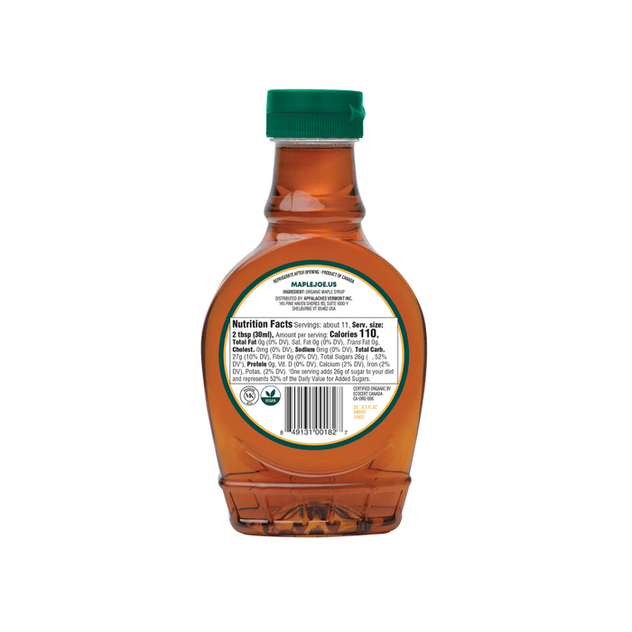 Maple Joe Pure Organic Maple Syrup 340mL Syrup