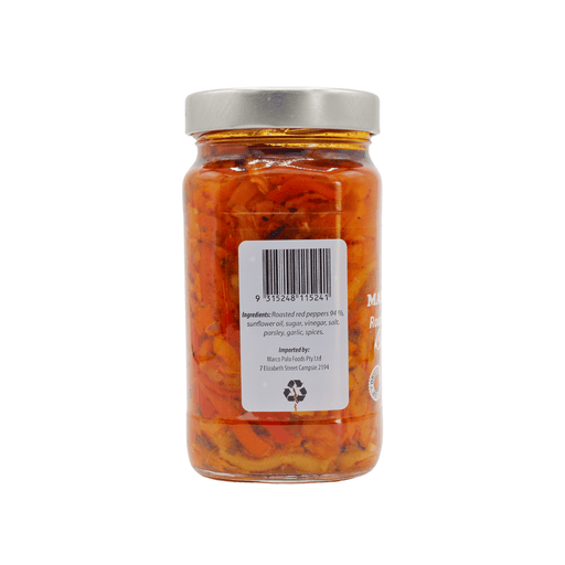 Marco Polo Roasted Red Peppers Hot 490g
